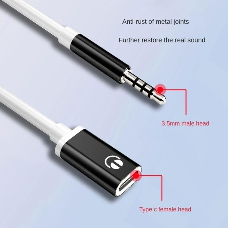 3.5mm Male to USB C Female Audio Adapter, Only Analog Audio Aux Jack Cable fo... gallery