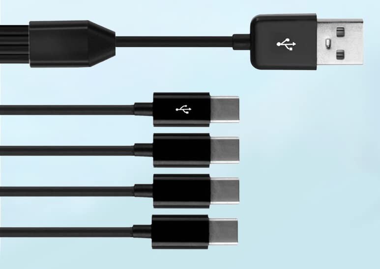 4 in 1 Multi Charging Cable - USB 2.0 A to Four Micro USB Splitter Cable Data... gallery