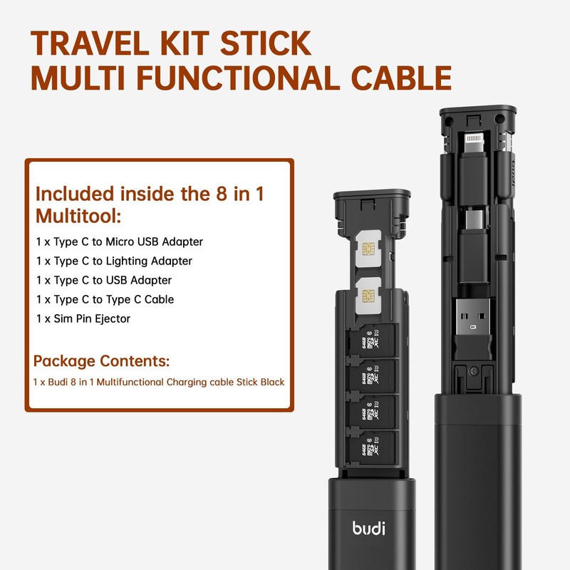 USB Adapter Kit，Multifunctional Compact Cable Card Travel Portable Aluminum S... gallery