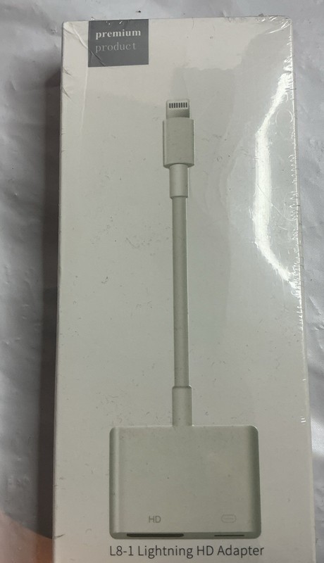 Premium Product L8M Lighting HD Adapter White Lightning To HD MFi-Certified