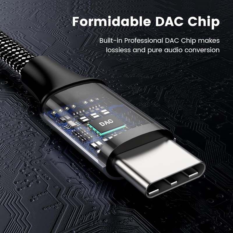 USB-C to Dual RCA Audio Adapter Cable with Braided Design, 1 Pack gallery