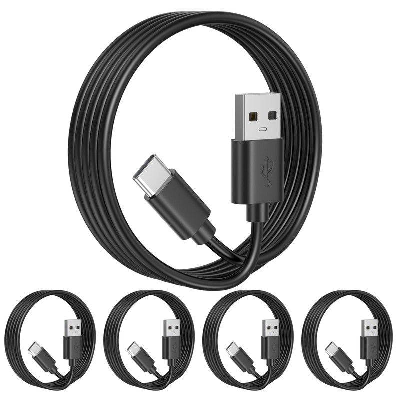 USB to USB C Cable 6.6ft 5 Pack, USB A to USBC Cable 60W 3A Fast Charging, US…