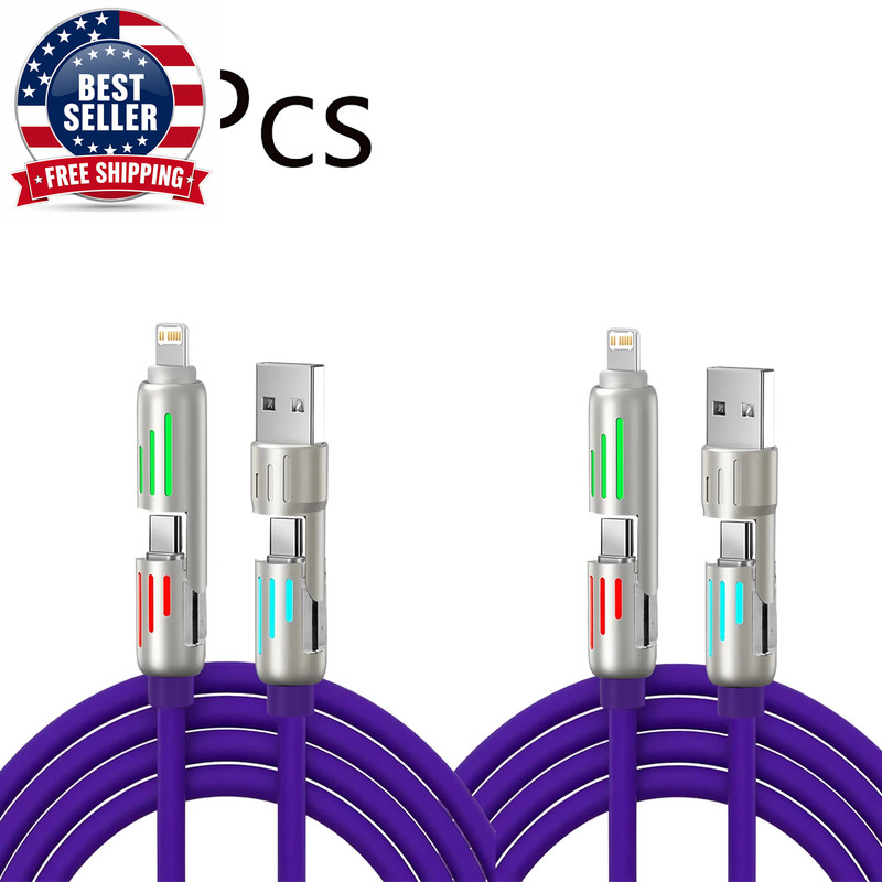 1/2/3Pcs 4-IN-1 240W USB Type C to USB C Cable PD Fast Charger Wire for Iphone 1 gallery