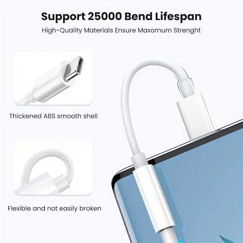 USB-C Type C to 3.5mm Aux Audio Adapter Earphone Headphone Cable iPhone/Android gallery