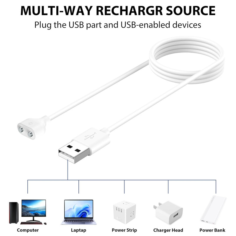 2 Pack 6Mm Magnetic USB DC Charging Cable with 2 Pins Charger Cord gallery