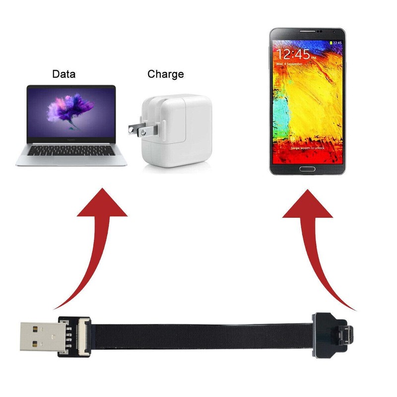 ChenYang Up Angled USB 2.0 Type-A Male to Micro USB 5Pin Male Data FPC Cable gallery
