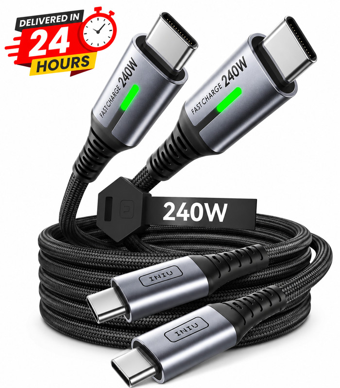USB C to USB C Cable, 240W Fast Charging Type C Charger Cord, Braided USBC Cable