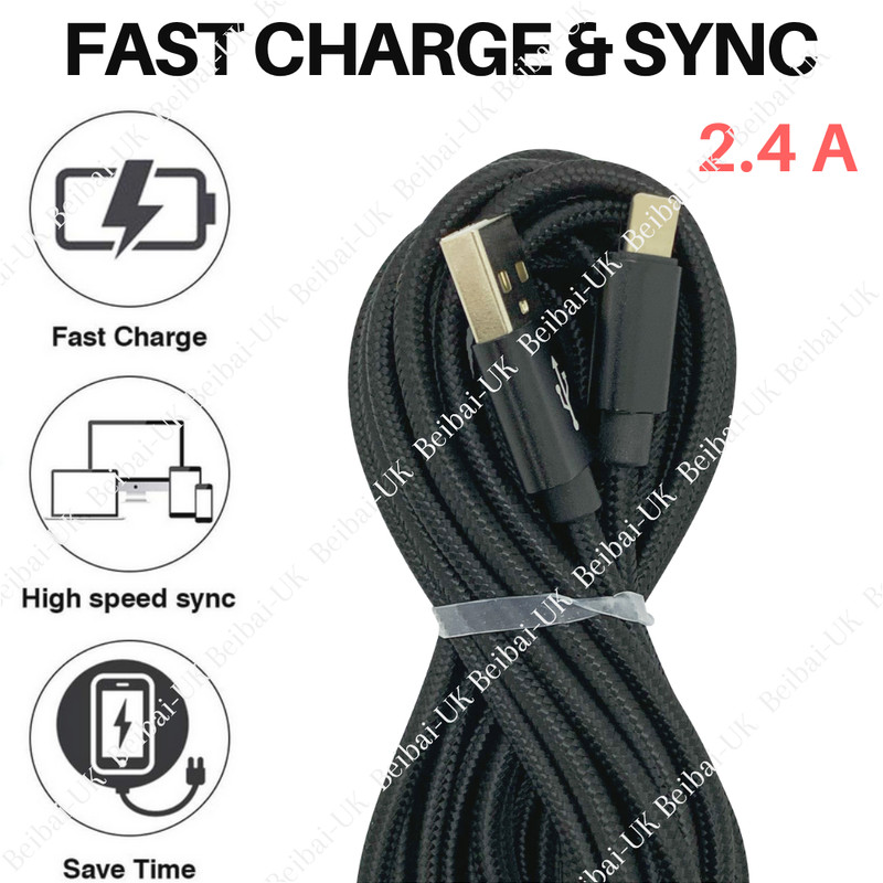 5Pack 10Ft Braided USB Charging Cable Lot For iPhone 12 11 8 7 Plus Charger Cord gallery