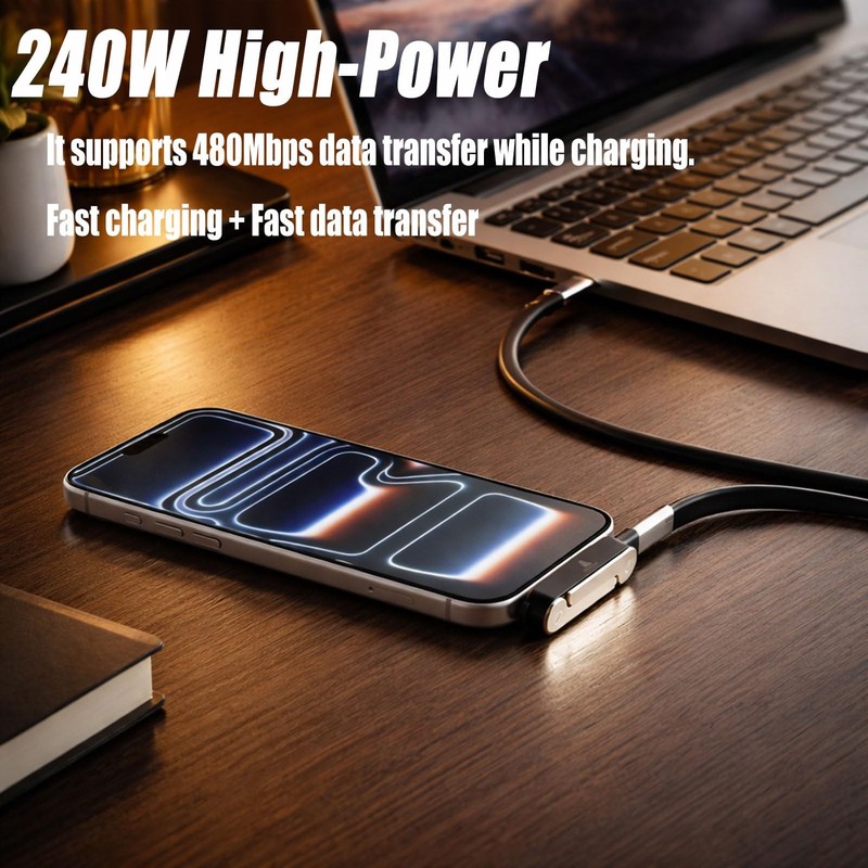 Invisible Holder Charger Cable with Stand, 2-in-1 Detachable Phone Stand & Du... gallery