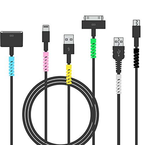 120 Pack Charging Cable Protector Spiral Tube Wire Protectors Cord Sleeve gallery