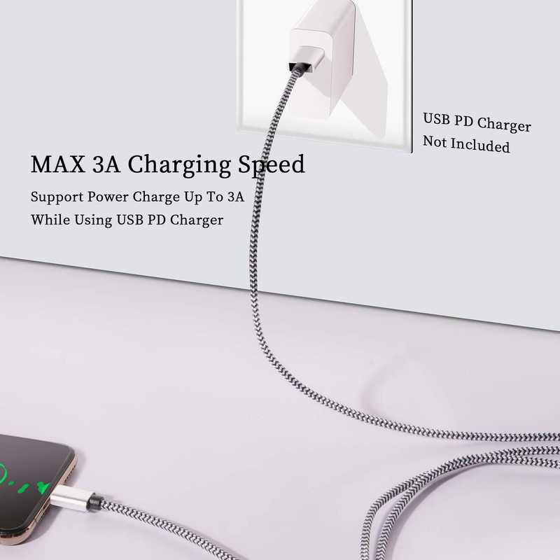 USB Type C Cable, 5 Pack (6FT) Nylon Braided USB C Cables 3A Fast Charging Charg gallery