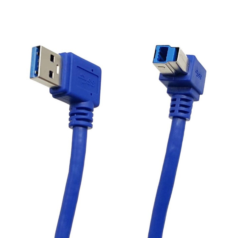 1 FT 30cm Angled USB 3.0 A Male 90 Degree Left to B Male Right Angle Cable gallery