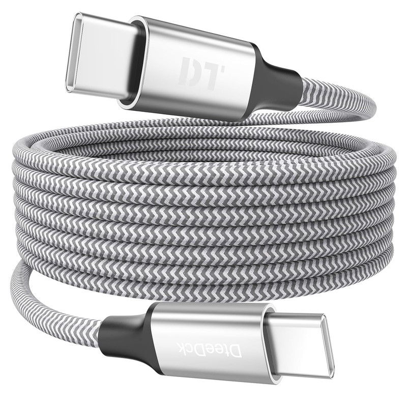15 Ft USB C Cable Extra Long, 60W Fast Charging USBC to USB-C Cord, 480Mbps Data
