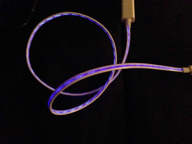 3Ft USB iPhone X/8/7/6s/6 Visible Data Sync Flowing LED Light up Charger Cable gallery