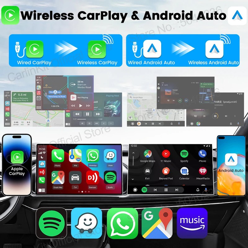 CarlinKit 5.0 Wired To Wireless Adapter Wireless Android Auto Wireless CarPlay gallery