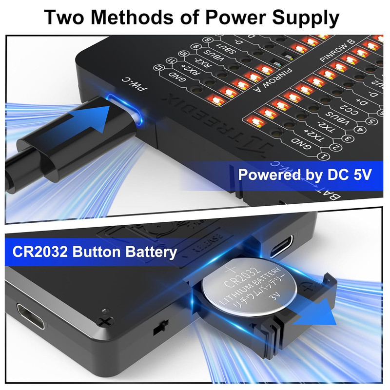 USB Cable Tester USB Cable Checker Data Wire Fast Detection for Type-C, USB-A 3. gallery