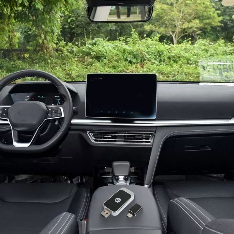 Sleek Black Wireless Adapter for For Carplay and For Android Auto Features gallery