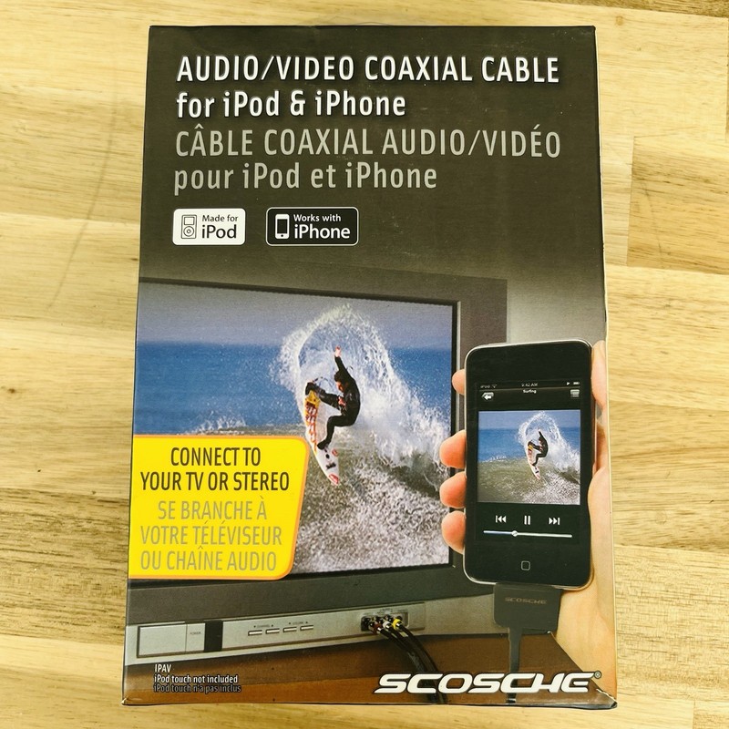 Scosche IPAVR Audio Video Cable for iPod iPhone iPad