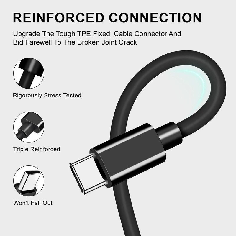 USB-C to USB C Type-C Fast Charging Data SYNC Charger Cable Cord 3/6/10FT lot gallery