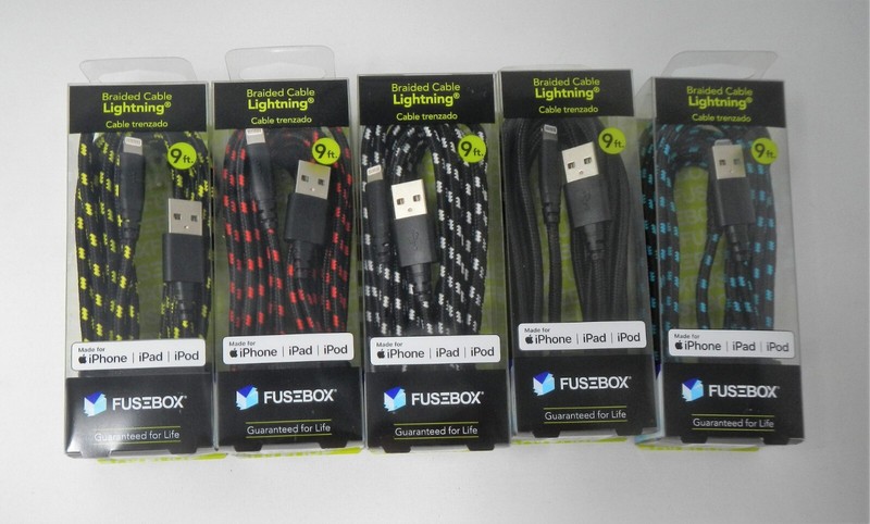 FuseBox Braided Lightning USB Charging Cable 9ft for iPhone