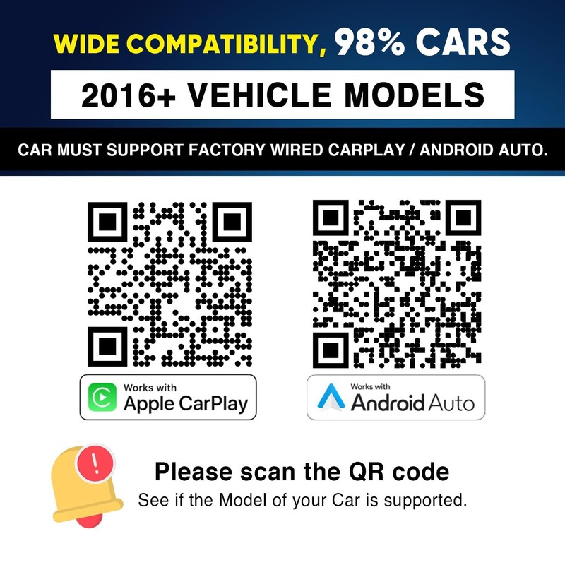 Wireless CarPlay Adapter 2026 Upgraded – 2-in-1 Suitable for Apple iPhone & A... gallery