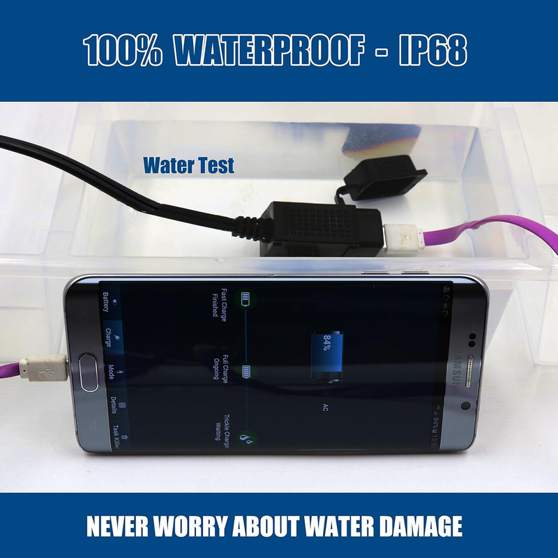 MP0609EA 3.1Amp Waterproof Motorcycle Dual USB Kit SAE to USB Adapter gallery