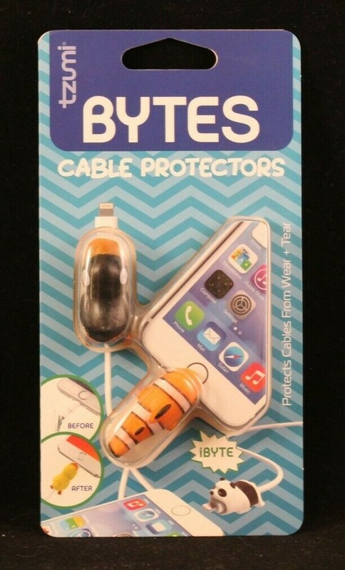 Tzumi – Bytes – Clown Fish & Penguin – Protects Cables From Wear & Tear – 6652
