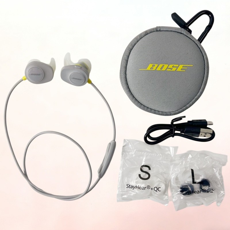 Bose SoundSport Wireless In Ear Earbuds Bluetooth Headphones Gray Earphones