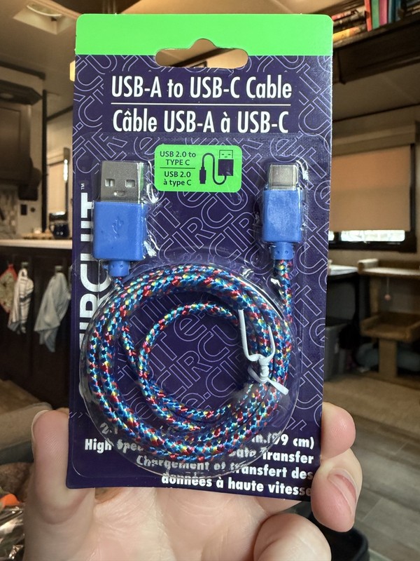 e-Circuit USB-C Charging Cable – Multi Color – 2.1 AMP – New Condition