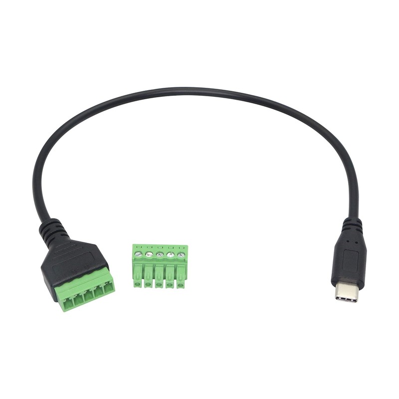 USB C Terminal, Type C Male Screw Terminal Block Connector Solderless Pluggab... gallery