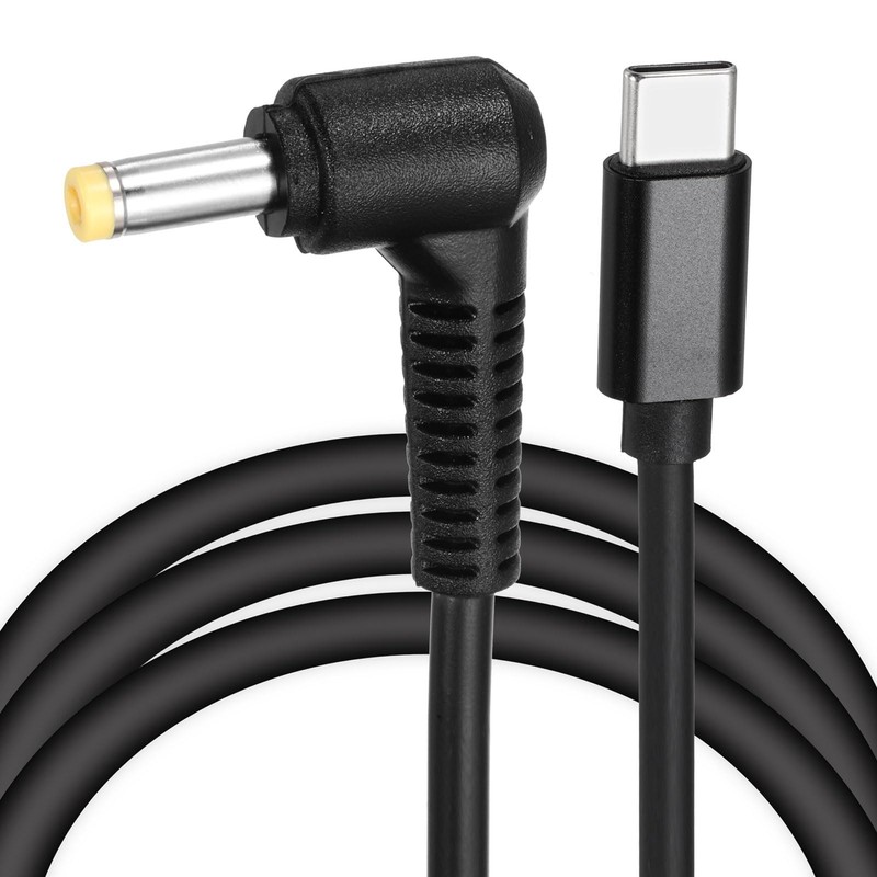 5FT USB to DC PD Power Fast Charging Cable, 4.8mm x 1.7mm 65W/12V DC Power Ca…