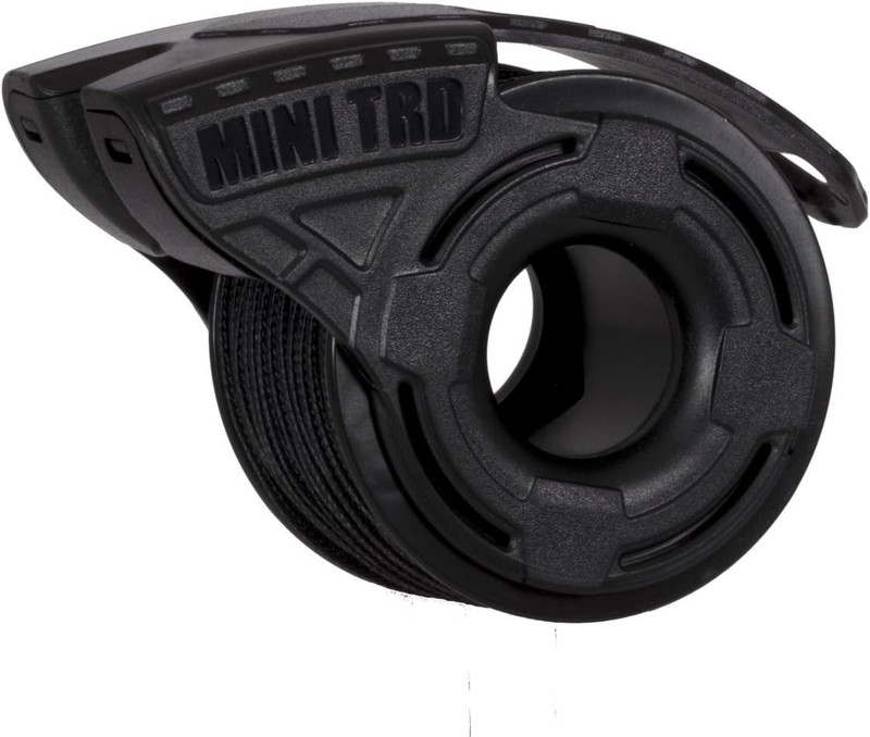 Durable 125ft Micro Cord Dispenser - Fast Reload & Impact Resistant, Black Color gallery