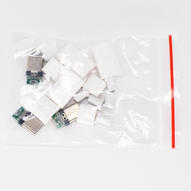 1set White USB 3.1 Type C USB C Male Plug DIY Connector Solder Housing Cover gallery