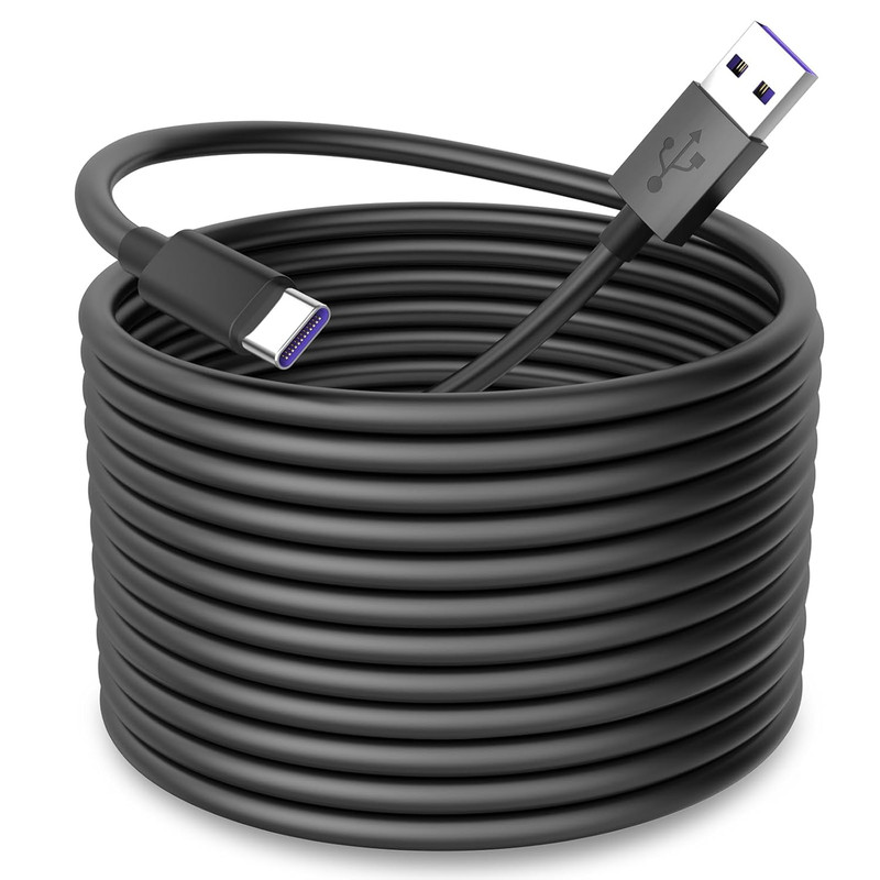 USB a to USB C Power Cable for CCTV Camera, 33FT Type C Long Power Extension Cor