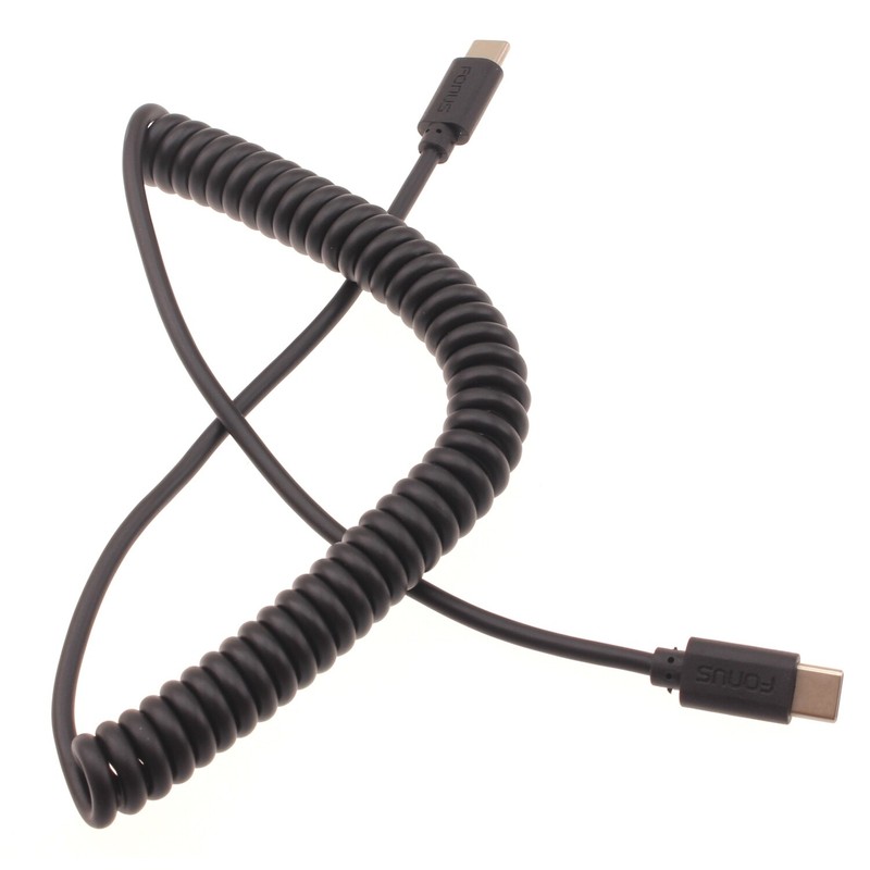 For iPhone 16/Pro/Max/Plus – USB-C to TYPE-C Coiled Cable Fast Charger Cord