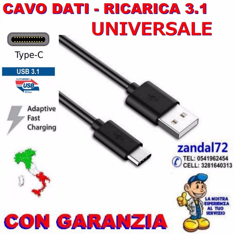 UNIVERSAL TYPE-C CABLE FOR COMPATIBLE DEVICES DATA CHARGING USB 3.1 TYPE C