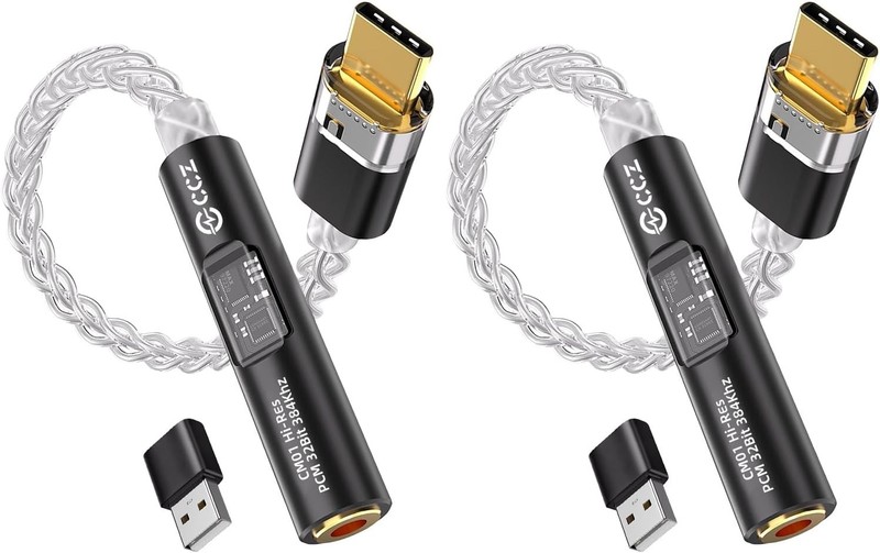 USB C DAC Adapter with Headphone Amplifier for iPhone Android Laptop Tablet 3... gallery