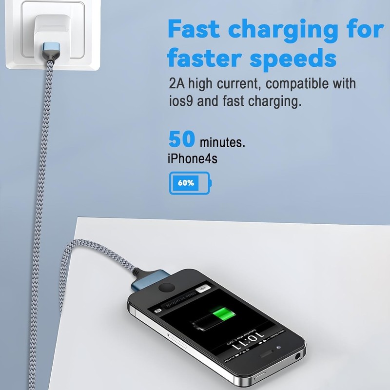 LBSC USB to 30 Pin Charger Cable Compatible with Old iPhone 4/4s/3G/3GS,Old i... gallery