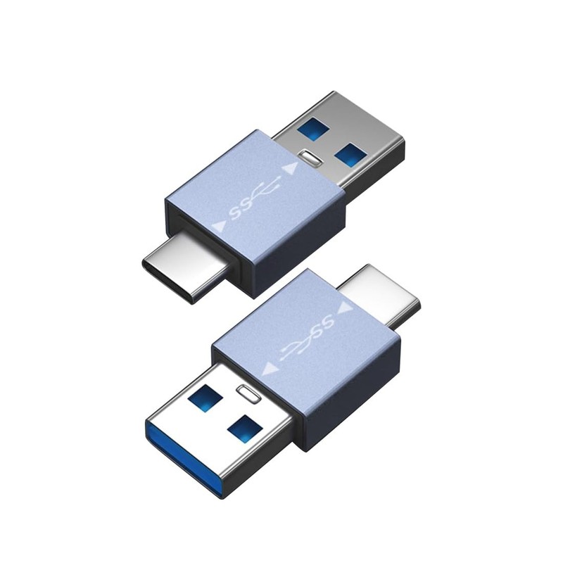 2 PCS TypeC To USB3.1 Adapter Male To USBA Converter OTG Laptop Phone