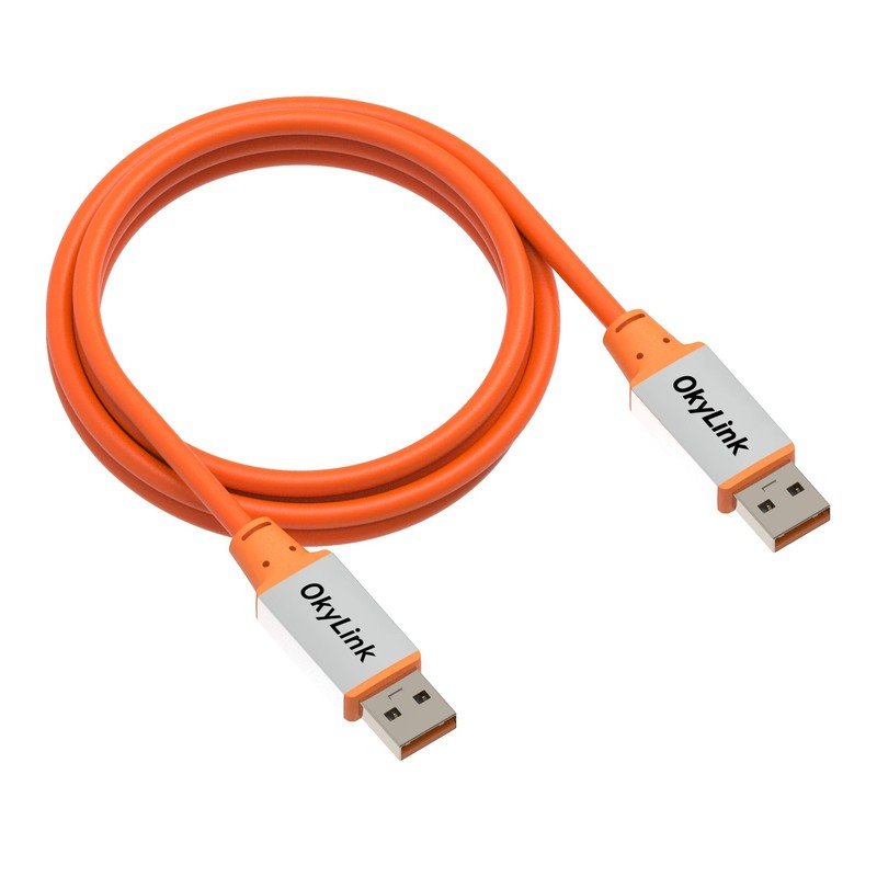 USB 3.2 Gen 2 A to A Cable Male to Male 10Gbps 5ft Orange for Printer Storage gallery