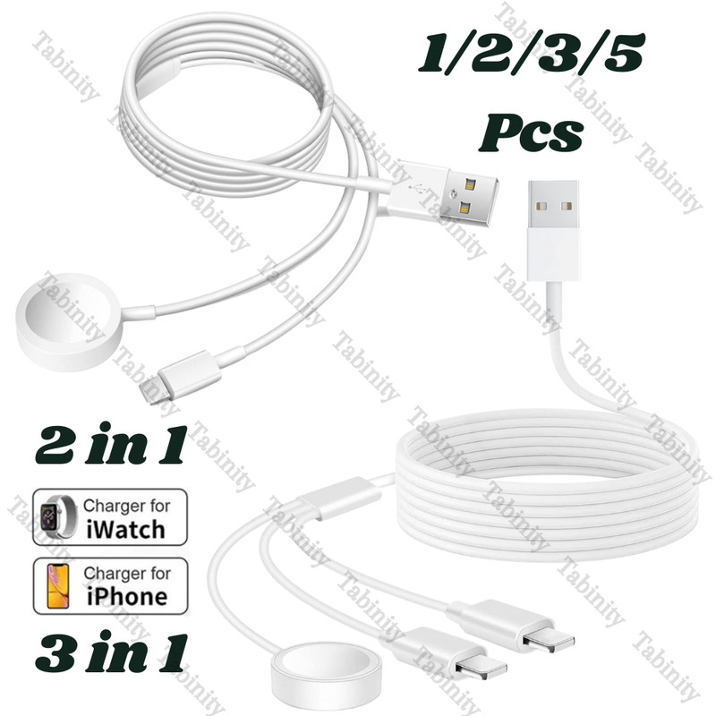 For iPhone iPod iWatch 6 5 4 3 2 USB Magnetic Charger Phone Charging Cord Cable