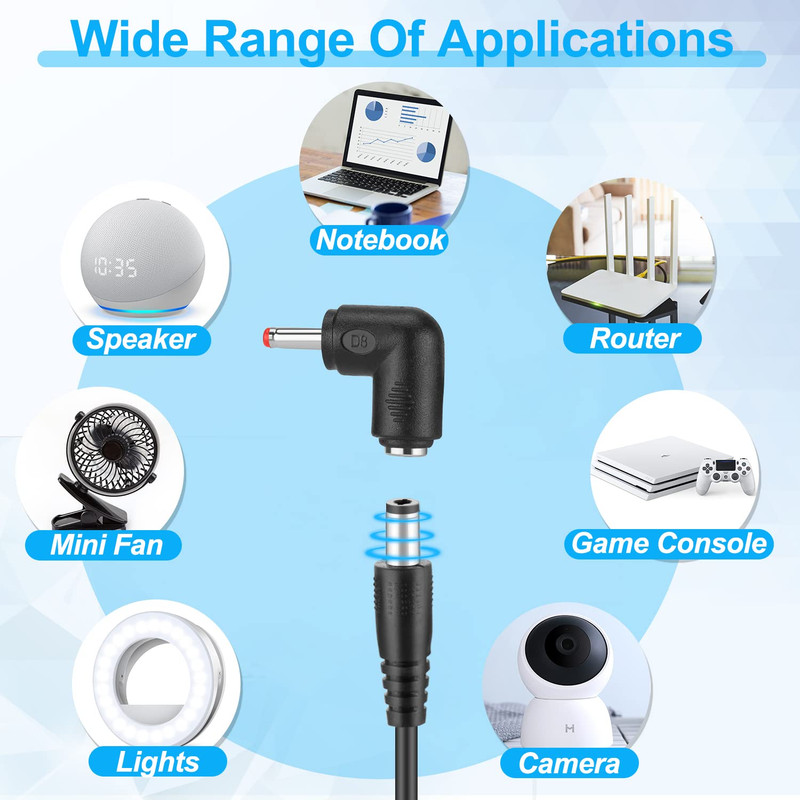 USB C to DC Adapter,Barrel PD Trigger Cable with 10 Connector Tips,Usb gallery