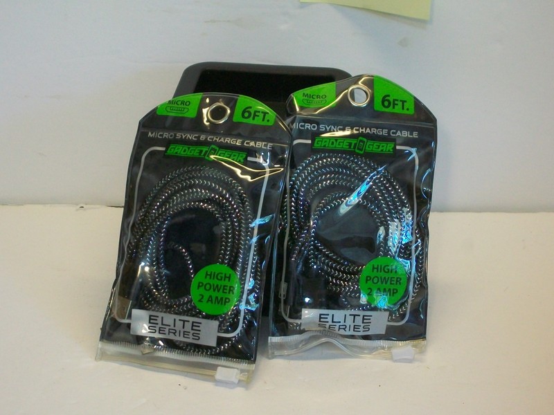 Lot Of 2 Micro Gadget Gear Sync &Charge Cord Elite Series