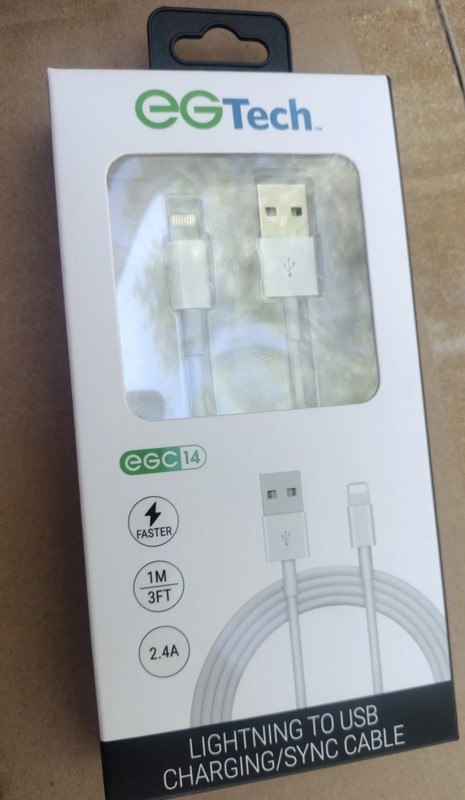 Log Of 2 egTech 3 ft White Braided Cord USB-C to apple Cable for Apple Devices gallery