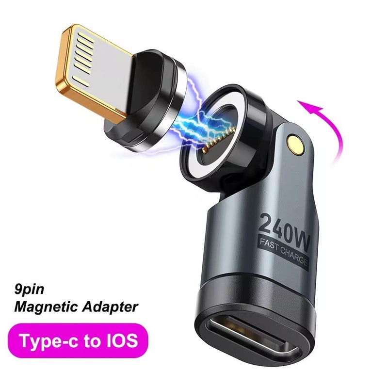 AUFU 9-pin Magnetic OTG Adapter (Type C, Micro, Apple, Laptop)