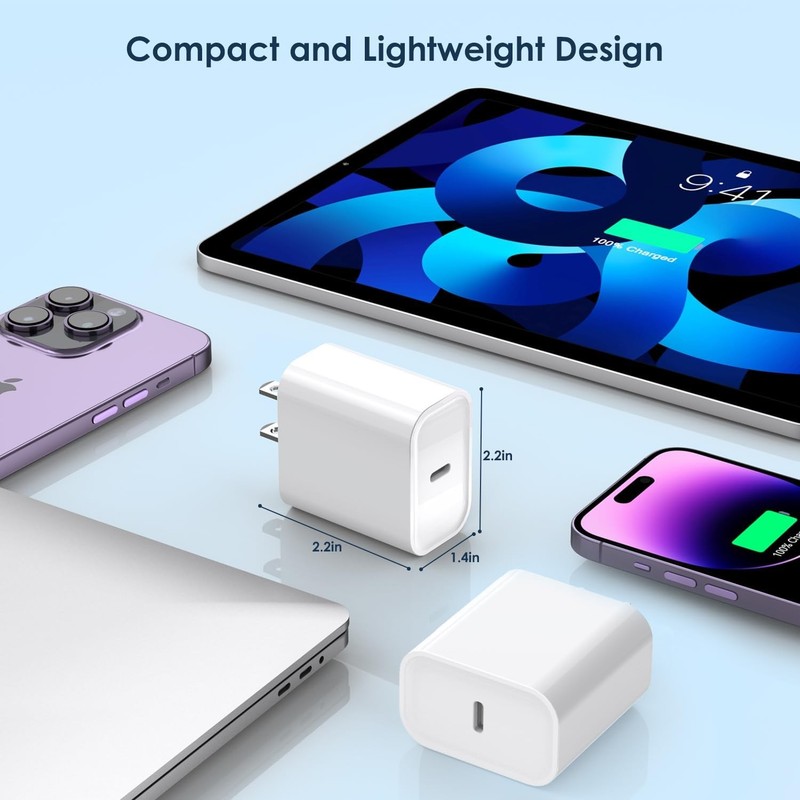For iPhone 17 16 15 14 13 12 11 20W Fast Charger USB-C Adapter Type C Cable Lot gallery