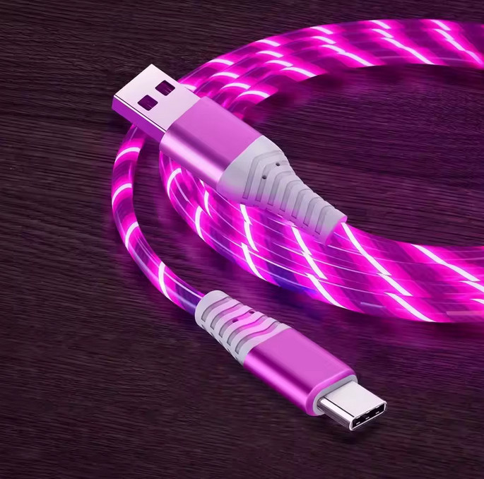 3FT USB B Type C Charger Cable Light Up Glowing Charger Cord for Samsung Galaxy gallery