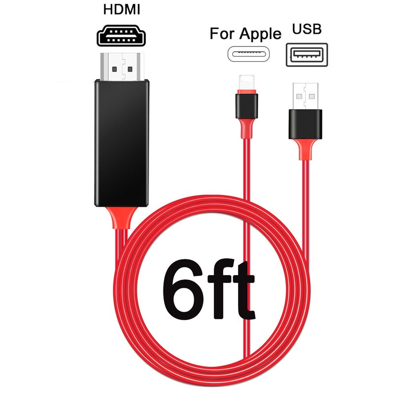 1080P Phone to HDMI HDTV AV TV Adapter Digital Cable For iPhone 14/13/11/XR/iPad gallery