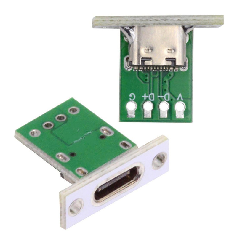 Chenyang 5 Pack USB C DIY Connector USB C 24Pin Female Socket Port Repair Replac gallery