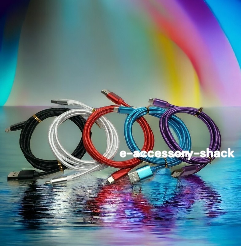 2 PACK USB-C Braided Fast Charge Cable For Samsung Galaxy S24 S23 S22 S21 Ultra